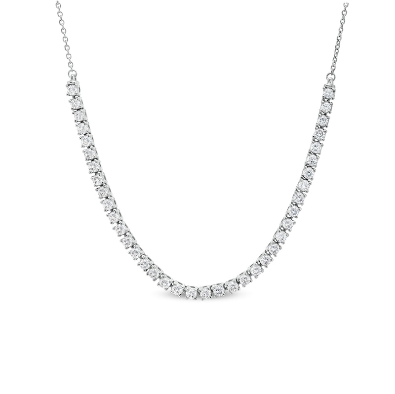 2 CT. T.W. Certified Lab-Created Diamond Line Necklace in 14K White Gold (F/SI2)