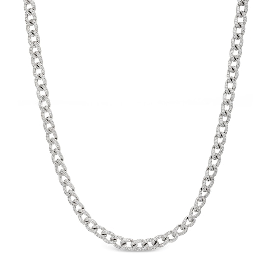 2-1/2 CT. T.w. Diamond Curb Chain Necklace in 10K White Gold - 16â