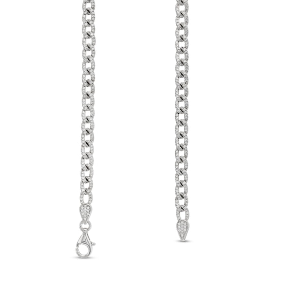 2-1/2 CT. T.w. Diamond Curb Chain Necklace in 10K White Gold - 16â