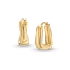 Thumbnail Image 0 of 25.0mm Twist Square Hoop Earrings in Sculpted Hollow 14K Gold