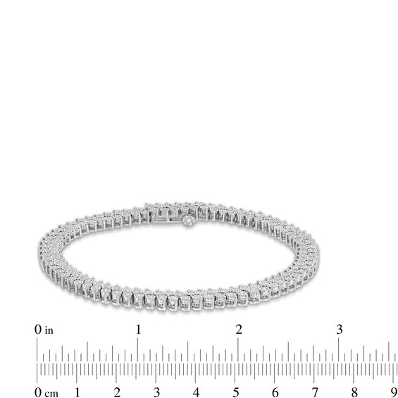 2 CT. T.w. Lab-Grown Diamond Miracle Double Row Bracelet in Sterling Silver (I/I1) - 7.25"