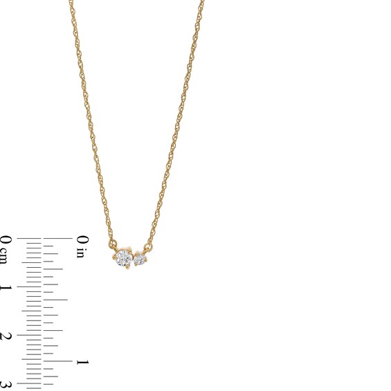 1/6 CT. T.w. Diamond Toi et Moi Necklace in 10K Gold