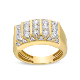 1 CT. T.W. Certified Lab-Grown Diamond Multi-Row Column Ring in 10K Gold (F/SI2)