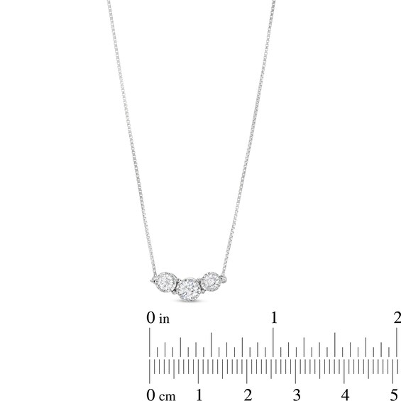 1/2 CT. T.w. Certified Lab-Grown Diamond Three Stone Necklace in 14K Gold (F/Si2