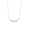 Thumbnail Image 0 of 1 CT. T.W. Certified Lab-Created Diamond Graduated Curved Nine Stone Necklace in 14K Gold (F/SI2)