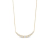 Thumbnail Image 1 of 1 CT. T.W. Certified Lab-Grown Diamond Graduated Curved Nine Stone Necklace in 14K Gold (F/SI2)