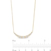Thumbnail Image 4 of 1 CT. T.W. Certified Lab-Grown Diamond Graduated Curved Nine Stone Necklace in 14K Gold (F/SI2)