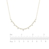 Thumbnail Image 3 of 1/2 CT. T.W. Diamond Alternating Necklace in 10K Gold