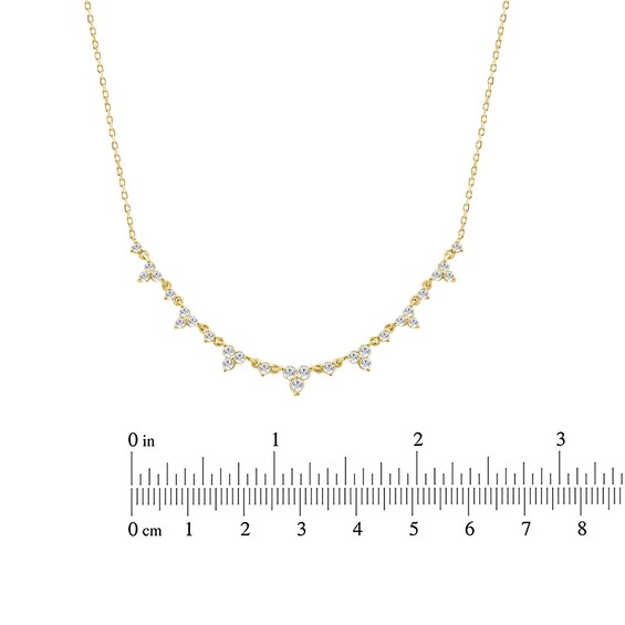 1/2 CT. T.w. Diamond Alternating Necklace in 10K Gold