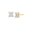 Thumbnail Image 0 of 3/4 CT. T.W. Diamond Five Stone Flower Stud Earrings in 10K Gold