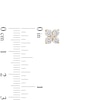 Thumbnail Image 3 of 3/4 CT. T.W. Diamond Five Stone Flower Stud Earrings in 10K Gold