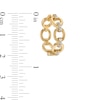 Thumbnail Image 2 of 1/5 CT. T.W. Diamond Open Circle Chain Link Hoop Earrings in 10K Gold