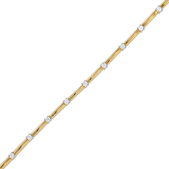 3/4 CT. T.w. Certified Lab-Grown Diamond Station Bar Bracelet in 14K Gold (F/Si2) - 7.25â