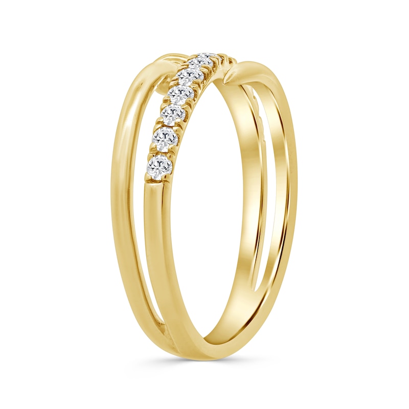 Main Image 2 of 1/3 CT. T.W. Diamond Spiral Nail Ring in 10K Gold