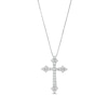 Thumbnail Image 0 of 1/2 CT. T.W. Diamond Gothic-Style Cross Pendant in 10K White Gold - 19"