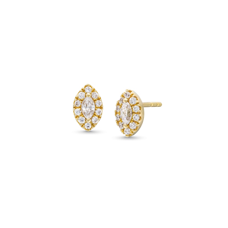 1/5 CT. T.W. Marquise Diamond Frame Stud Earrings in 10K Gold