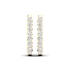 Thumbnail Image 3 of 1/2 CT. T.W. Diamond Oval Hoop Earrings in 10K Gold