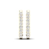 Thumbnail Image 2 of 1/2 CT. T.W. Diamond Oval Hoop Earrings in 10K Gold