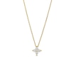 Thumbnail Image 1 of 3/8 CT. T.W. Diamond Five Stone Flower Necklace in 10K Gold - 19"