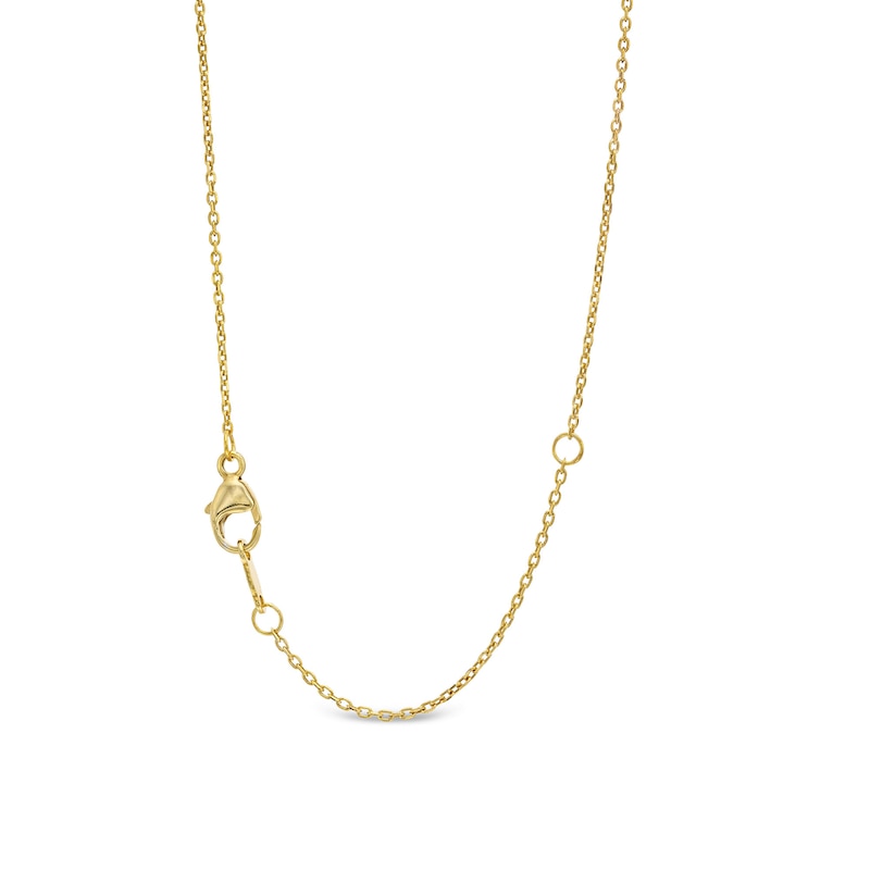 Main Image 3 of 3/8 CT. T.W. Diamond Five Stone Flower Necklace in 10K Gold - 19"
