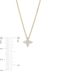 Thumbnail Image 4 of 3/8 CT. T.W. Diamond Five Stone Flower Necklace in 10K Gold - 19"