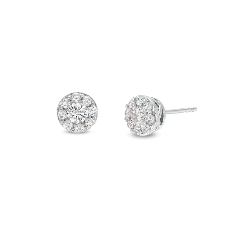 1/2 CT. T.W. Certified Lab-Created Multi-Diamond Stud Earrings in 14K White Gold (F/SI2)