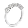 Thumbnail Image 3 of 1/2 CT. T.W. Multi-Diamond Five Flower Cluster Ring in 10K White Gold