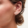 Thumbnail Image 2 of 1/2 CT. T.W. Diamond Hoop Earrings in 10K Gold