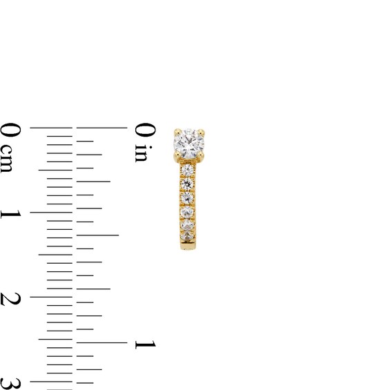 1/2 CT. T.w. Diamond Hoop Earrings in 10K Gold