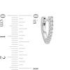 Thumbnail Image 3 of 1/5 CT. T.W. Diamond Wishbone-Shaped Huggie Hoop Earrings in Sterling Silver
