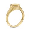 Thumbnail Image 3 of 1/10 CT. T.W. Diamond Frame Signet Ring in 10K Gold