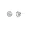 Thumbnail Image 1 of 1 CT. T.W. Certified Lab-Grown Multi-Diamond Stud Earrings in 14K White Gold (F/SI2)
