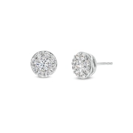1 CT. T.W. Certified Lab-Grown Multi-Diamond Stud Earrings in 14K White Gold (F/SI2)