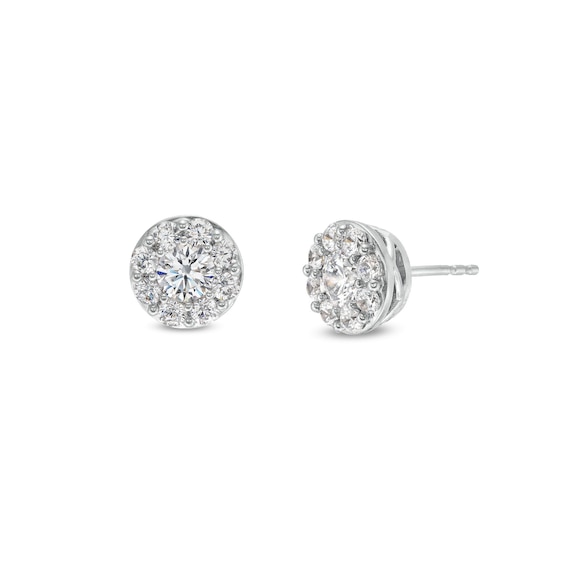 1 CT. T.w. Certified Lab-Grown Multi-Diamond Stud Earrings in 14K White Gold (F/Si2)