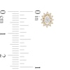 Thumbnail Image 3 of 1/2 CT. T.W. Oval Diamond Sunburst Frame Stud Earrings in 10K Gold