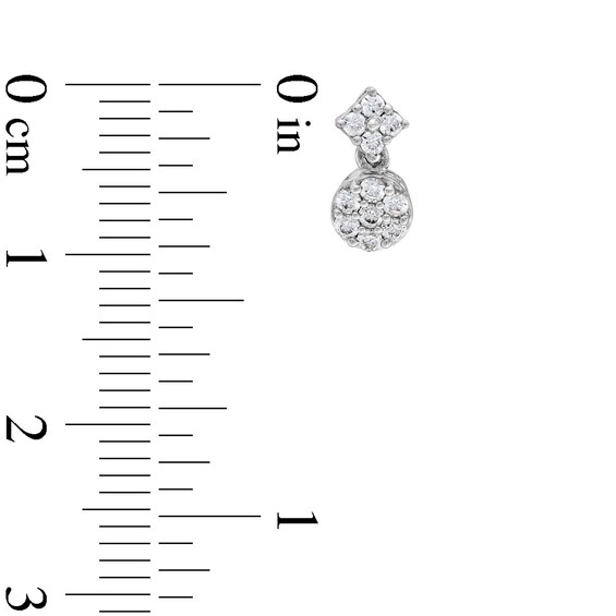 1/3 CT. T.w. Multi-Diamond Dangle Drop Earrings in 10K Gold