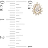 Thumbnail Image 3 of 1/2 CT. T.W. Pear-Shaped Diamond Sunburst Frame Stud Earrings in 10K Gold