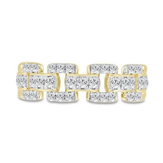 1/2 CT. T.w. Diamond Chain Link Ring in 10K Gold