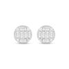 Thumbnail Image 1 of 1/4 CT. T.W. Baguette and Round Certified Lab-Grown Multi-Diamond Stud Earrings in 14K White Gold (F/SI2)