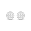 Thumbnail Image 0 of 1/4 CT. T.W. Baguette and Round Certified Lab-Created Multi-Diamond Stud Earrings in 14K White Gold (F/SI2)