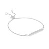 Thumbnail Image 2 of 1/4 CT. T.W. Multi-Diamond Cluster Bolo Bracelet in 10K White Gold - 8"