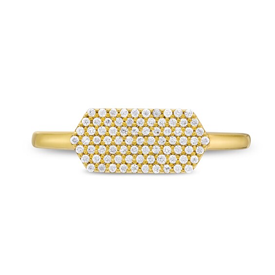 1/5 CT. T.w. Multi-Diamond Sideways Hexagon Ring in 10K Gold