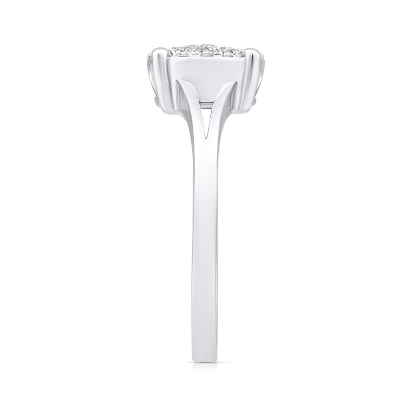 Main Image 2 of 1/3 CT. T.W. Multi-Diamond Split Shank Ring in 10K White Gold