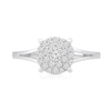 Thumbnail Image 3 of 1/3 CT. T.W. Multi-Diamond Center Split Shank Fashion Ring in 10K White Gold