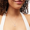 Thumbnail Image 1 of 1/4 CT. T.W. Baguette-Cut Diamond Open Teardrop-Shaped Frame Pendant in 10K White Gold