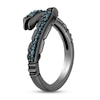 Thumbnail Image 2 of Enchanted Disney Villains Ursula London Blue Topaz Eels Bypass Ring in Sterling Silver with Black Rhodium Plate