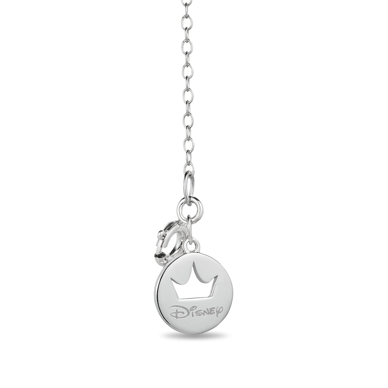 Main Image 3 of Enchanted Disney Heart-Shaped Garnet and Diamond Apple and Dagger Two Piece Pendant Set in Sterling Silver - 19”