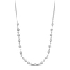 Thumbnail Image 1 of 1 CT. T.W. Multi-Diamond Alternating Necklace in 10K White Gold - 17”