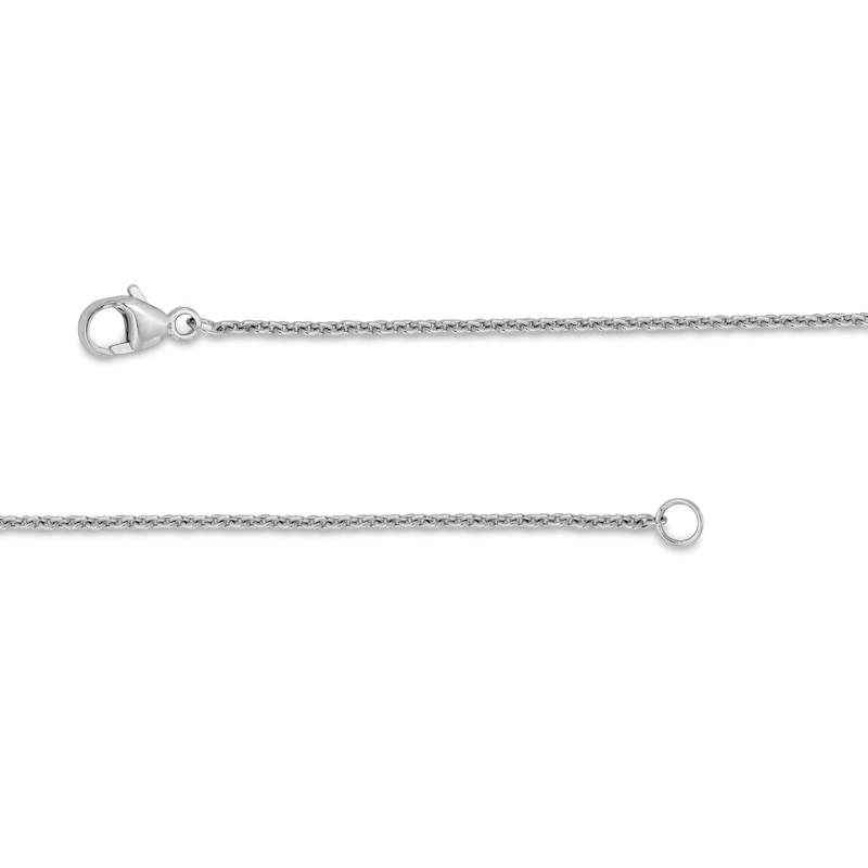 Main Image 3 of 1 CT. T.W. Multi-Diamond Alternating Necklace in 10K White Gold - 17”