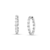 Thumbnail Image 1 of 1-1/2 CT. T.W. Baguette Certified Lab-Grown Diamond Inside-Out Hoop Earrings in 14K White Gold (F/VS2)